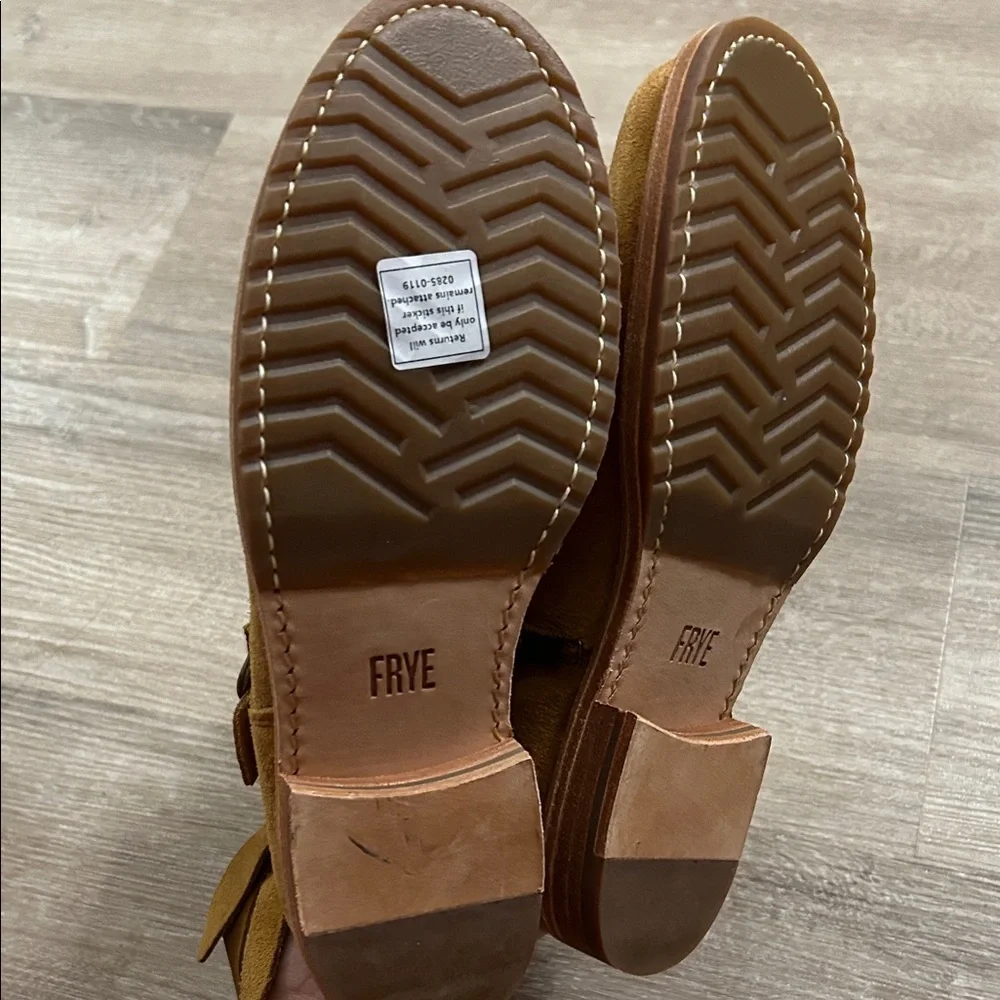 Frye Tan Combat & Moto Boots - Picture 12 of 12